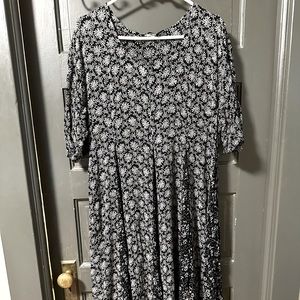 Patchwork Nostalgia Tie Back Maxi Dress